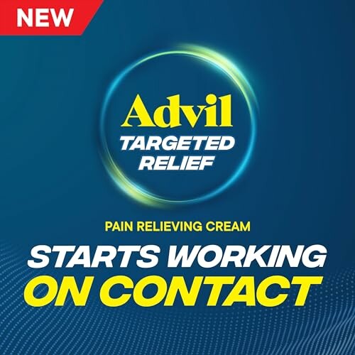 Advil Targeted Relief pain relieving cream advertisement.