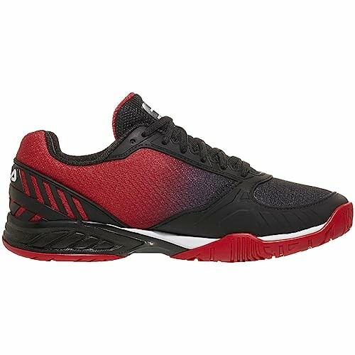 Black and red athletic sneaker