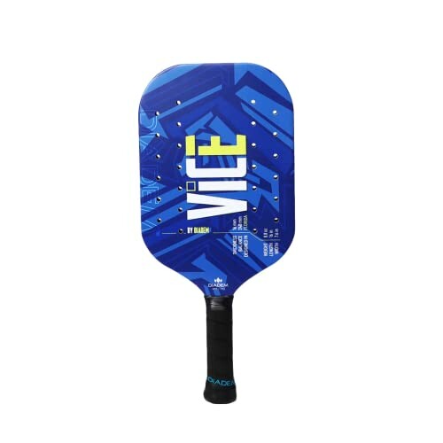 Blue Vice pickleball paddle with geometric design