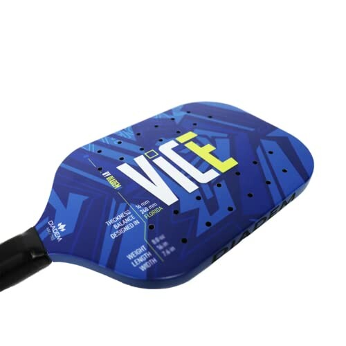 Diadem Vice pickleball paddle with blue design.