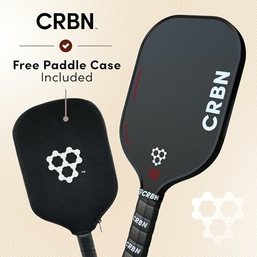 CRBN pickleball paddle with free paddle case included.