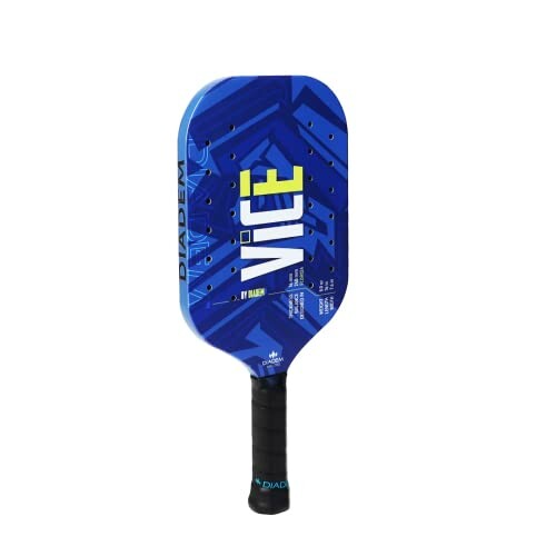 Diadem Vice pickleball paddle with blue design.