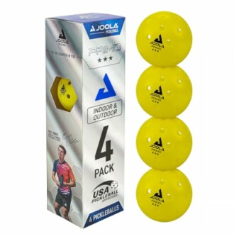 Joola pickleball 4-pack with yellow balls and packaging