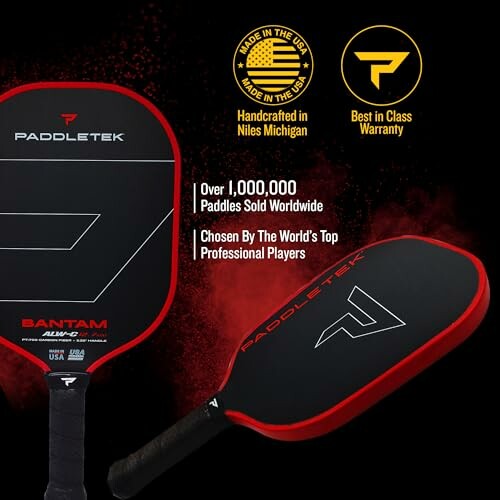 Paddletek pickleball paddles with over 1 million sold worldwide.