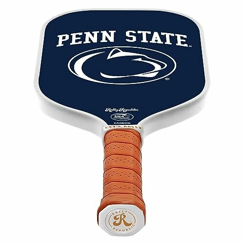 Penn State pickleball paddle with orange grip