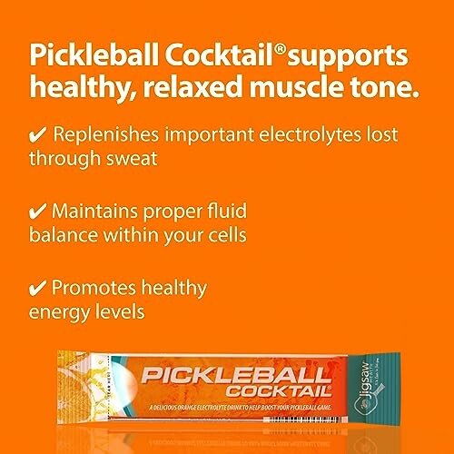 Pickleball Cocktail electrolyte supplement for muscle tone and energy.