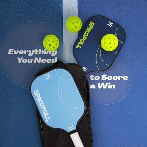 Pickleball paddles and balls on court highlighting the excitement of the game.