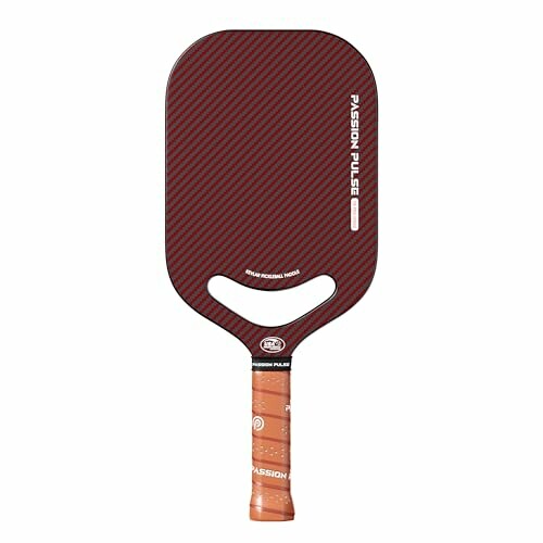 Passion Pulse pickleball paddle with red and black design.