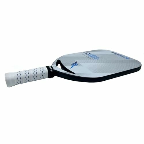 White pickleball paddle with textured grip