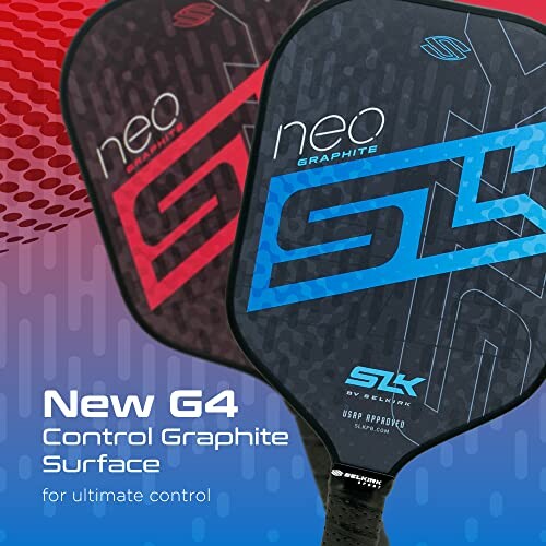 Two SLK neo graphite pickleball paddles with G4 control surface