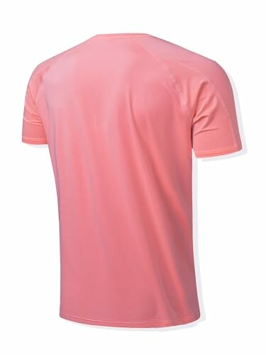 Back view of a pink t-shirt