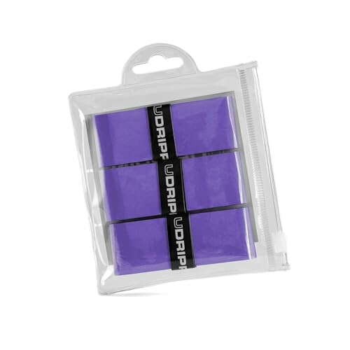 Pack of purple grip tapes in a clear pouch