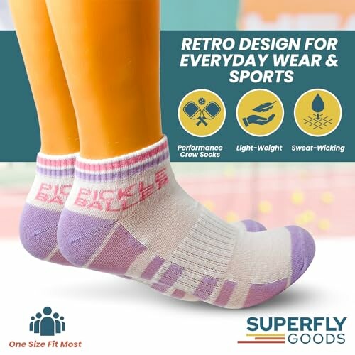 Retro design crew socks for everyday wear and sports by Superfly Goods.