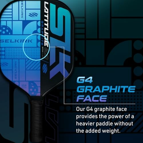 Selkirk Latitude pickleball paddle with G4 graphite face.