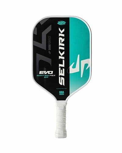 Selkirk Evo pickleball paddle with teal and black design