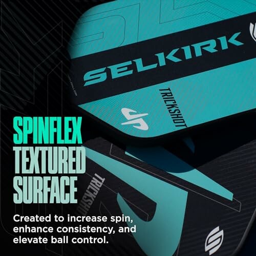 Selkirk pickleball paddle with Spinflex textured surface.