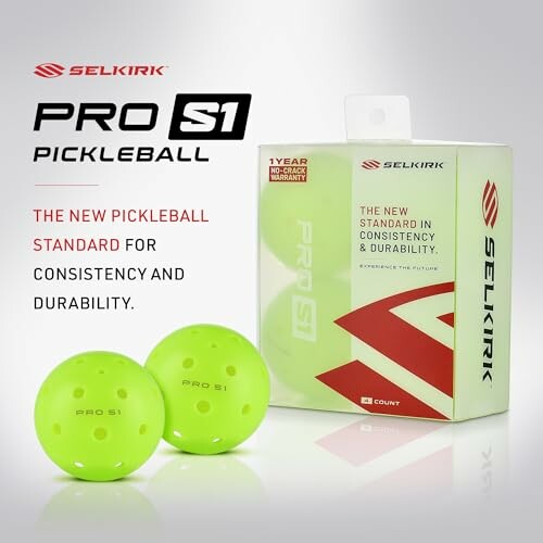 Selkirk Pro S1 pickleball set with balls and packaging.