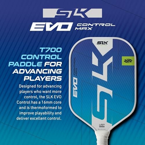 SLK EVO Control paddle for advancing players with T700 control