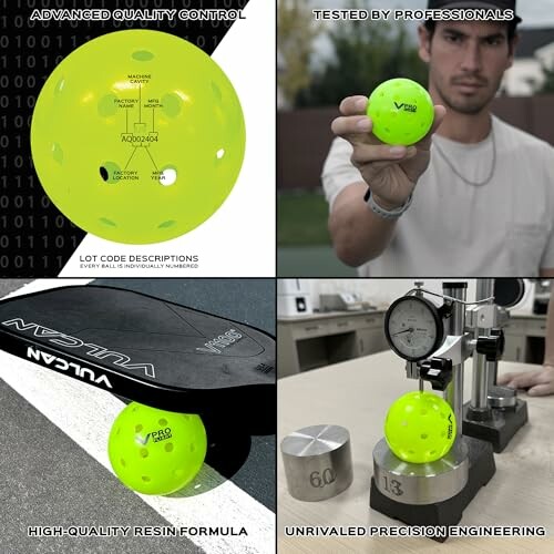 Vulcan pickleball quality control and testing process